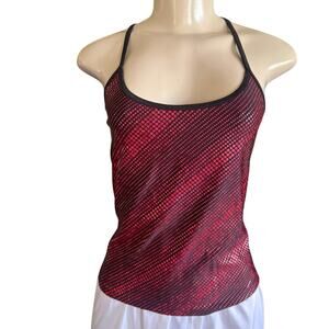 Vtg Funky Diva Y2K Black Red Futuristic Fairy Grunge Tank Top Racerback sz Large